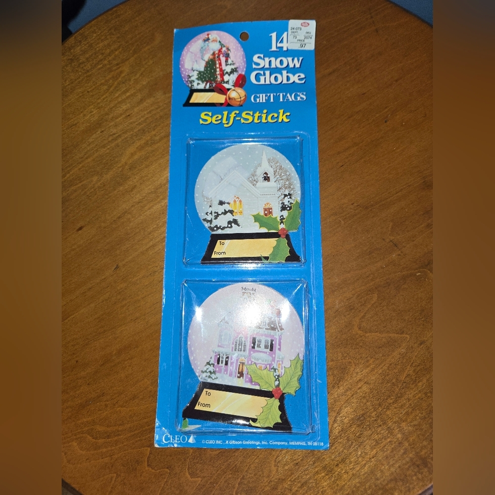 Snow Globe Gift Tags